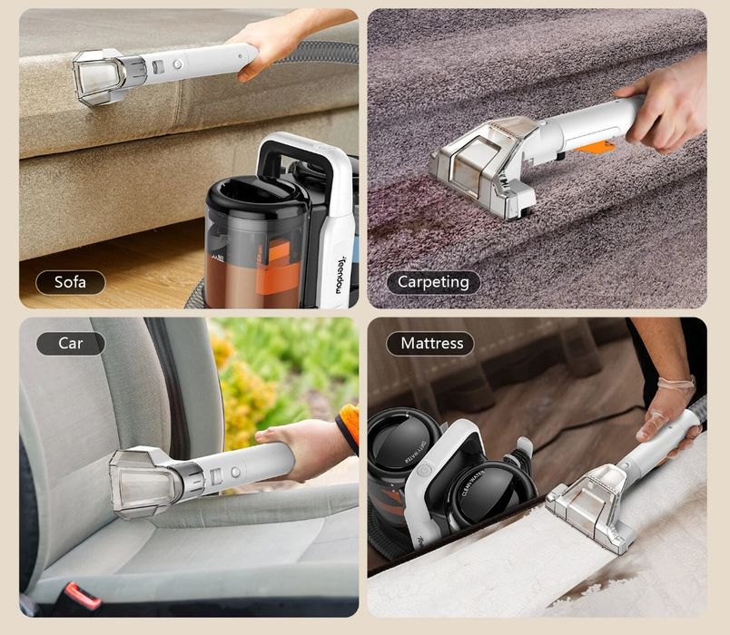 Aspirador de carpetes portátil 

Equipado com um potente motor de 500W