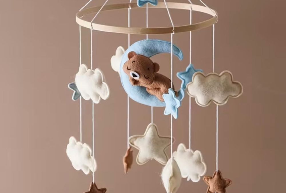 Piękna karuzela dziecięca misie handmade