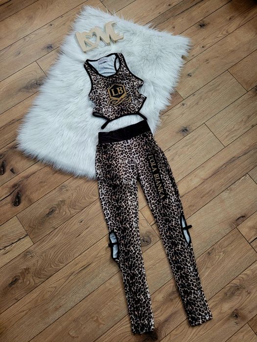 Komplet panterka Ola Bianka polski producent top I legginsy s