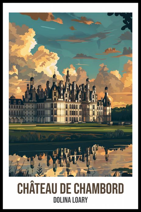 Plakat 53x81cm Chteau de Chambord