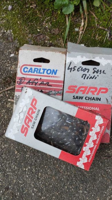 Correntes de motosserra usadas – 66 e 45 elos