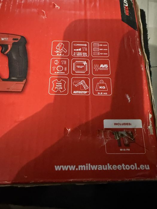 Milwaukee M18 FH-0 wiertarka SDS Nowa wysoki model