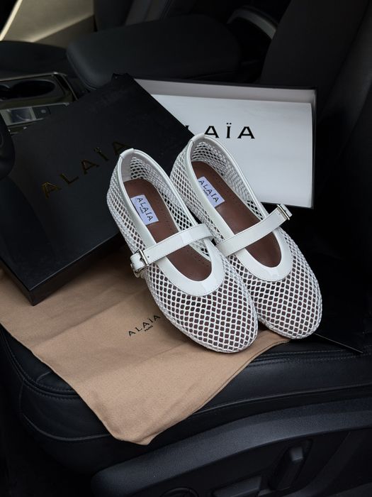 Балетки жіночі ALAÏA Ballet Flats White premium