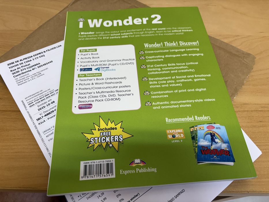 I Wonder 2 Activity Livro inglês absolut. novo comprado por engano