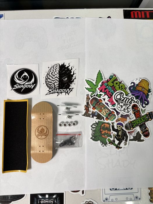 Nowy zestaw set naturalny drewniany fingerboard 34mm Shadovv