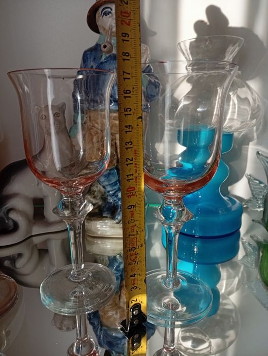 Kieliszki Aurora Sarnecki Krosno prl, bardzo rzadkie!