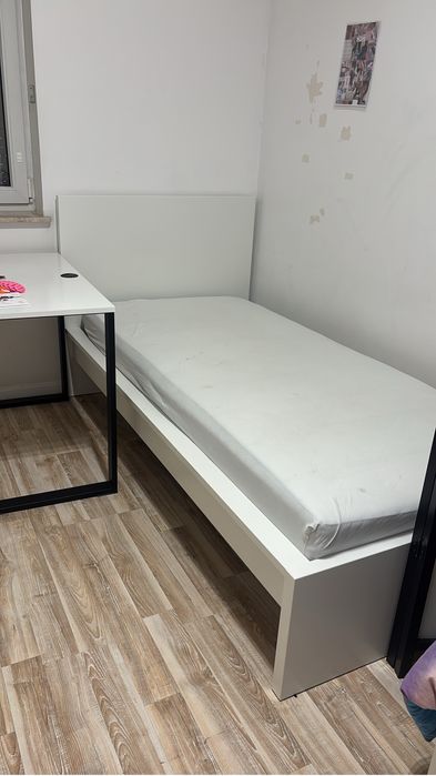 Vihals rama łóżka, biały/Lillhalan 90x200