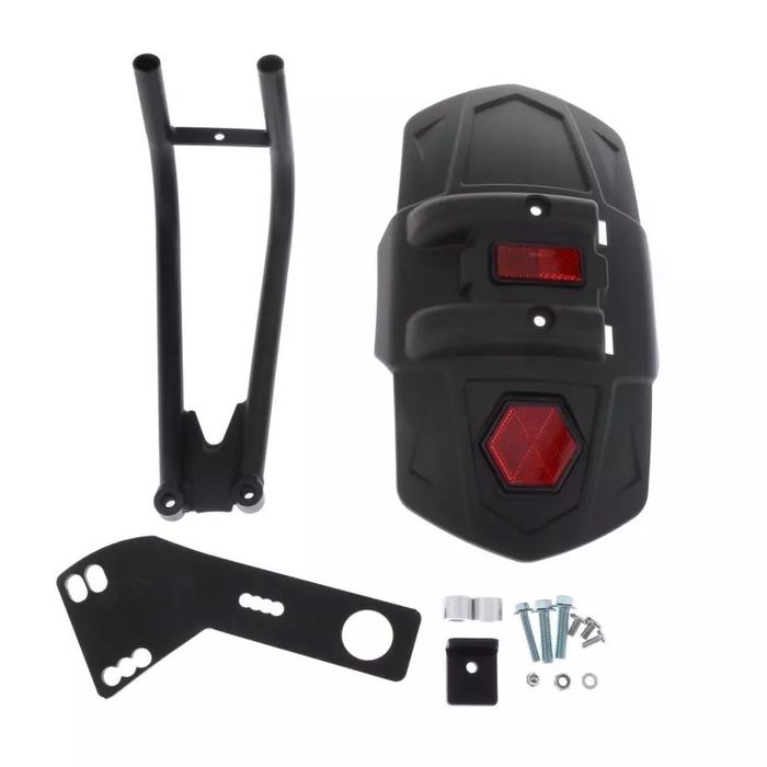 Guarda-lamas traseiro fixação lateral moto cafe racer