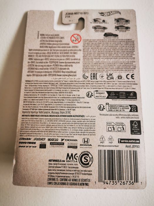 Mitsubishi Lancer Evolution VI 90s Street Scene Hot Wheels