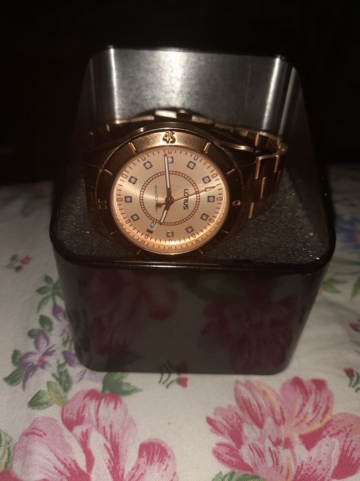 Relogio Lorus, dourado, rose gold