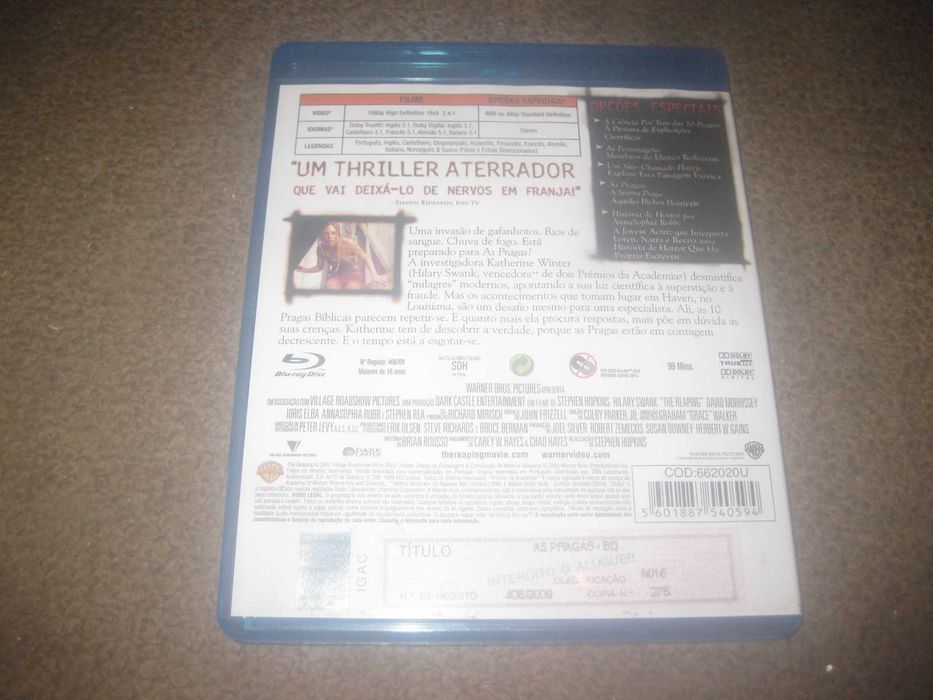 Blu-Ray "As Pragas" com Hilary Swank