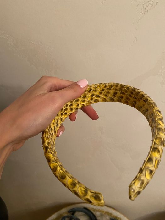 Роскошные дизайнерские обручи для волос из кожи питона