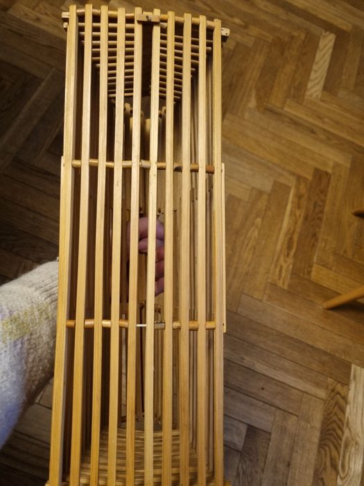 Składana drewniana torebka PRL 25x33 cm