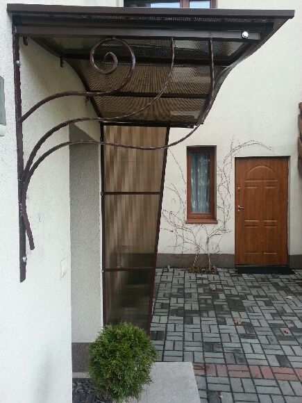 Zadaszenie daszek nad drzwi KUTY, kowalstwo PANEL BOCZNY -kolory