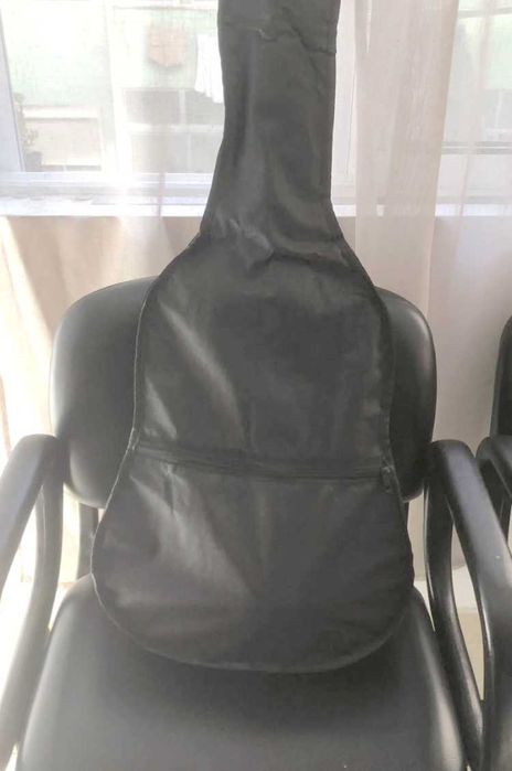 Violão Novo - 38 Polegadas com Capa, Com Pinos, Correia, Capotraste, Paletas, Jogo de cordas Reservas