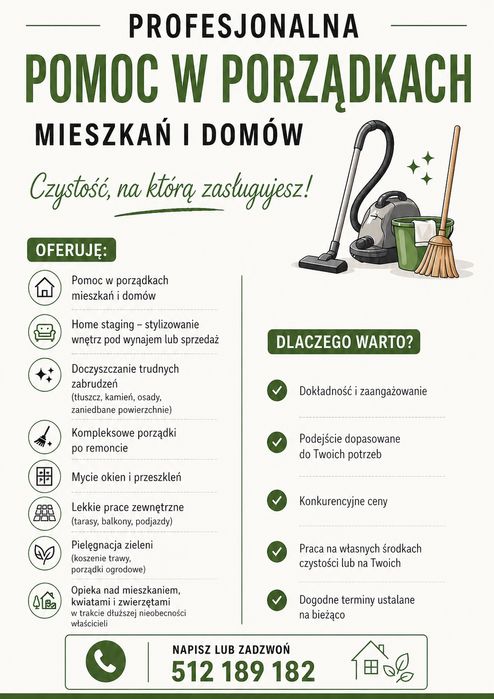 Sprzątanie, home staging