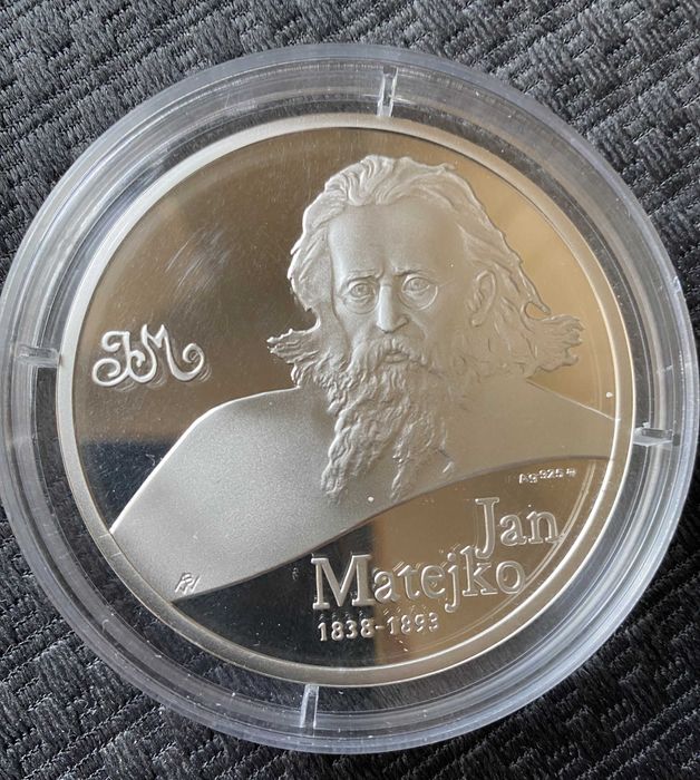 Medal Bitwa pod Grunwaldem 1410 - Jan Matejko,  srebro 3 uncje (93,3g),  stan menniczy