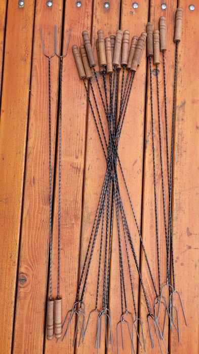 Kije Widełki do Kiełbasy Na Ognisko Grilla Widelec Kijki Promocja ! 6z