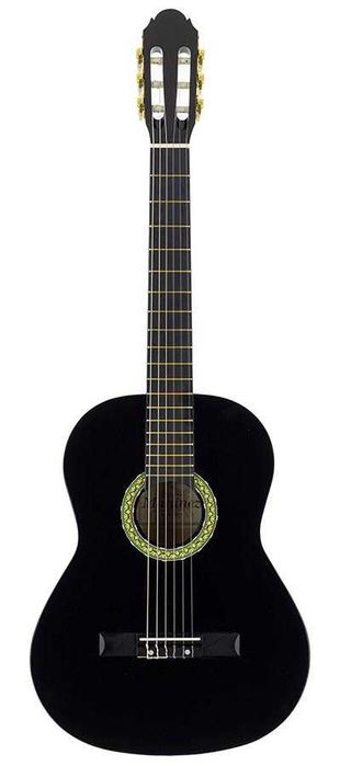 Gitara klasyczna 4/4 A. Martinez czarna | ZESTAW | idealna na początek