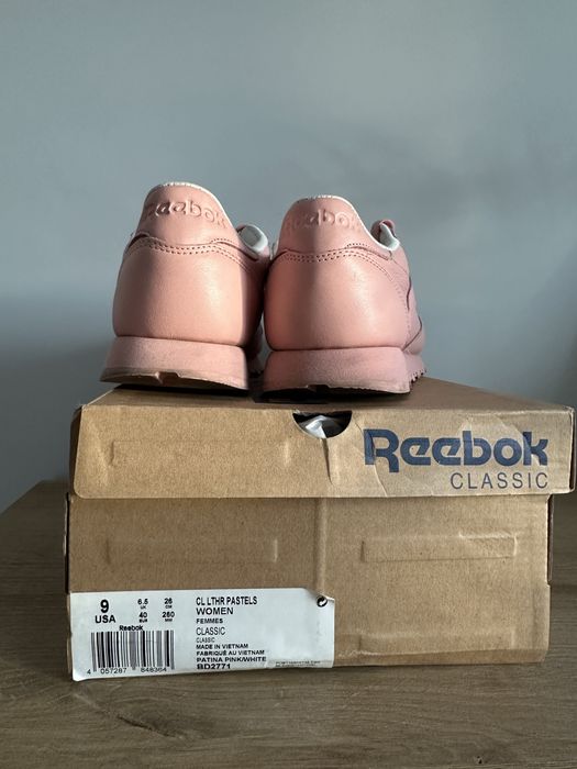 Reebok sneakersy adidasy Classic Leather Pastels Platina Pink White 40