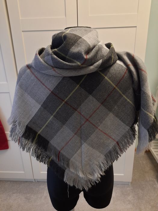 Chusta ciepla w kratkę