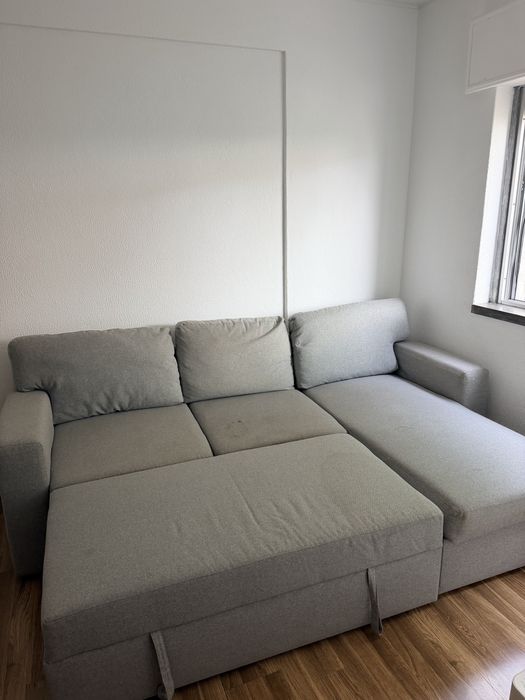Sofá-cama com chaise longue IKEA