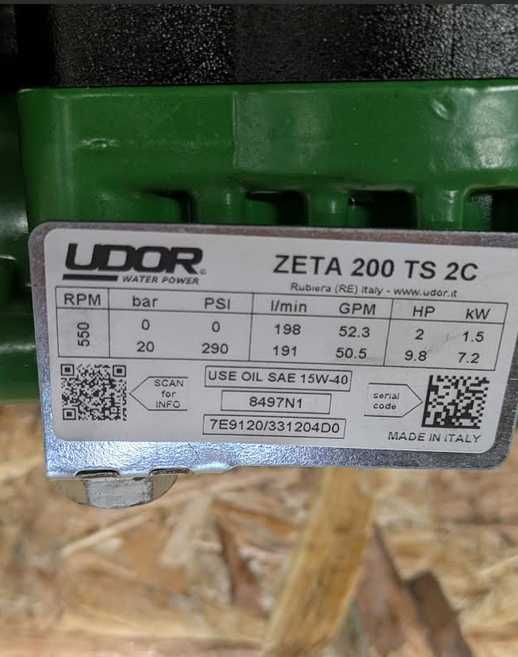 Pompa opryskiwacza UDOR ZETA 200