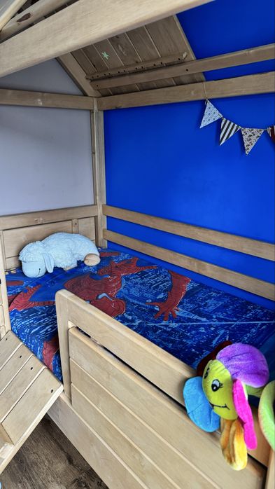 Дитяче ліжко горище з трапом з дерева