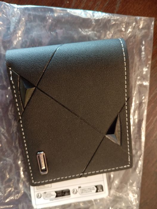 Carteira couro e Relógios de pulso