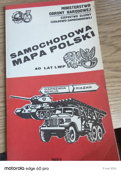 Samochodowa mapa Polski 1983