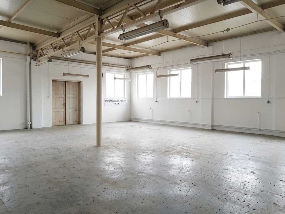 Wynajmę halę/magazyn 180 m² – wys. 4m | Kompresor 24 kW | Instalacja pneumatyczna | Monitoring