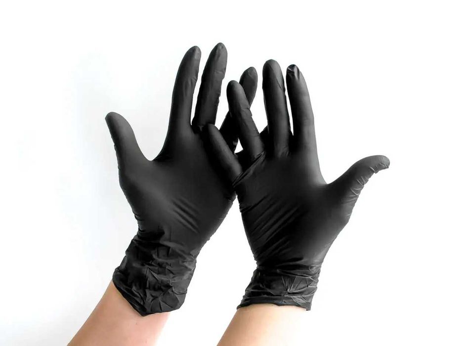 Рукавички нітрилові неопудрені Ceros black XS/S/М/L (100 шт) чорні