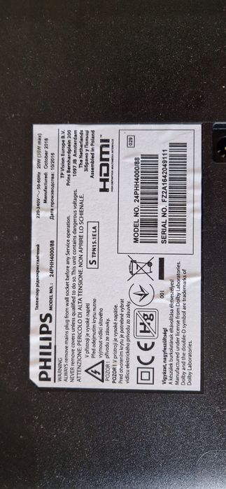 Telewizor LED Philips 24PHH4000/88 24" HD Ready czarny