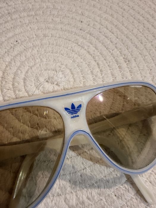 Okulary adidias prl biale plastikowe lata 70 80 kolekcjonerskie
