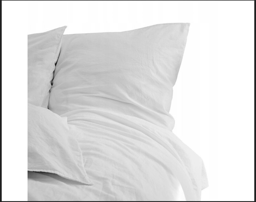 39 kpl. Pościel Hotelowa 140x200 Biala Bawełna 140gr, poszewka 70x80