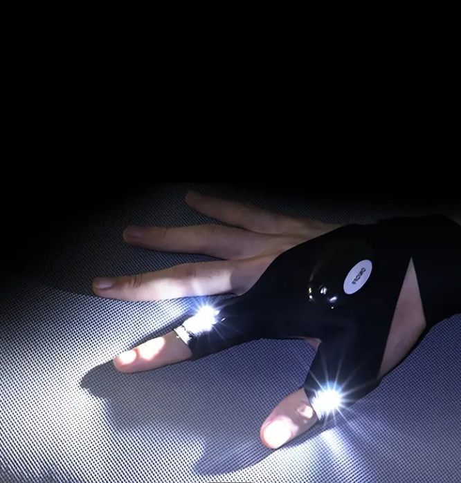 luvas luminosas LED portáteis  respiráveis