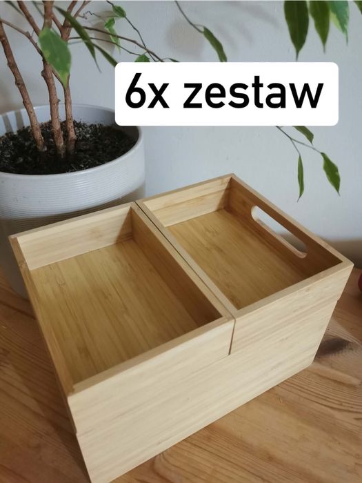 IKEA dragan – 6 zestawów bambusowych organizerów
