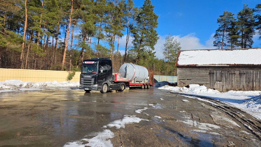 Laweta Koparka Harwester transport niskopodwoziowy