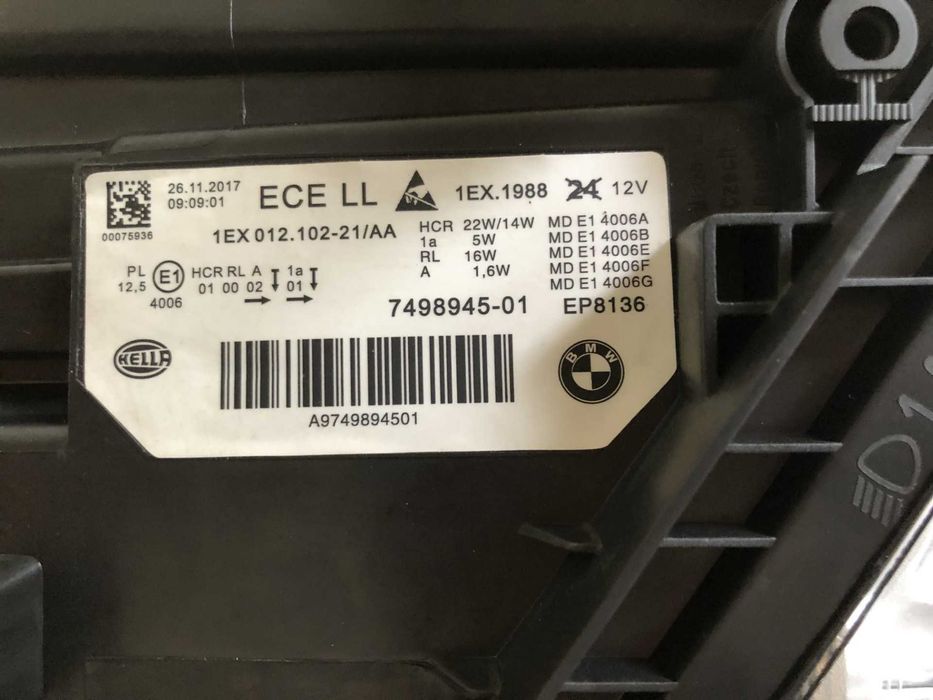Farol Otica BMW Serie 3 F30/F31 - Original Direito Full Led