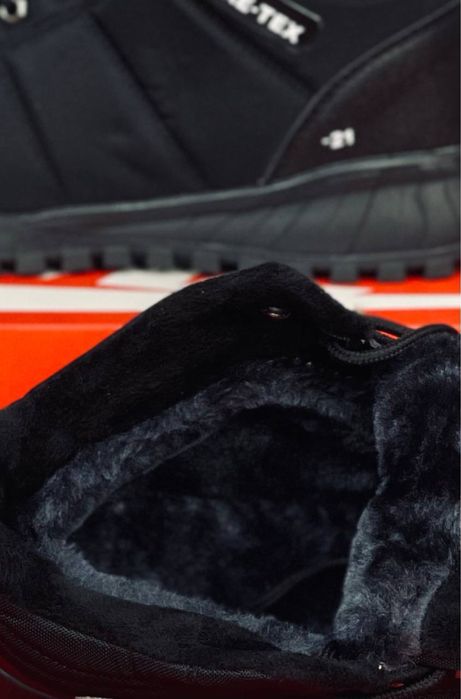 Мужские мега теплые ботинки Nike  +5° -31° черные зимние батинки найк