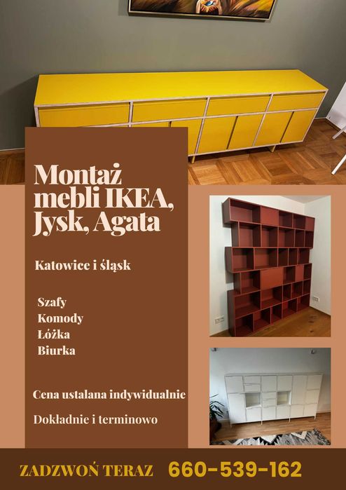 Montaż mebli IKEA, Jysk, Agata – szybko i solidnie