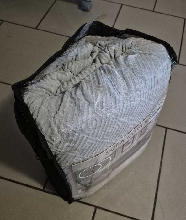 Elastyczny pokrowiec na narożnik L 1+2 (2 części) + 2 poszewki 40×40