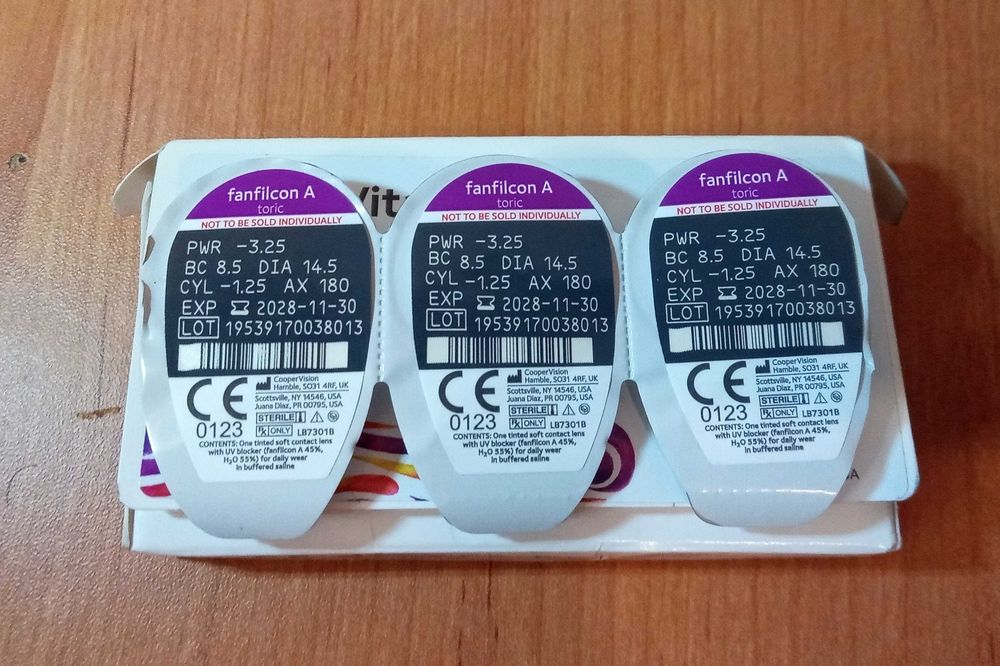 Торические контактные линзы Avaira Vitality toric (CooperVision)