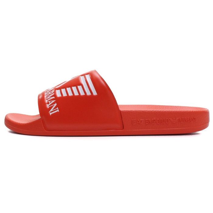 EMPORIO ARMANI EA7 markowe męskie klapki RED
