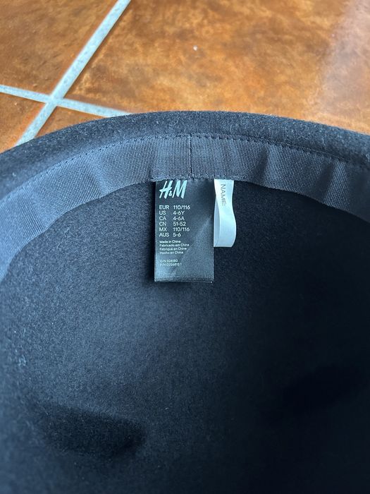 Chapéu preto menina H&M 4-6 anos