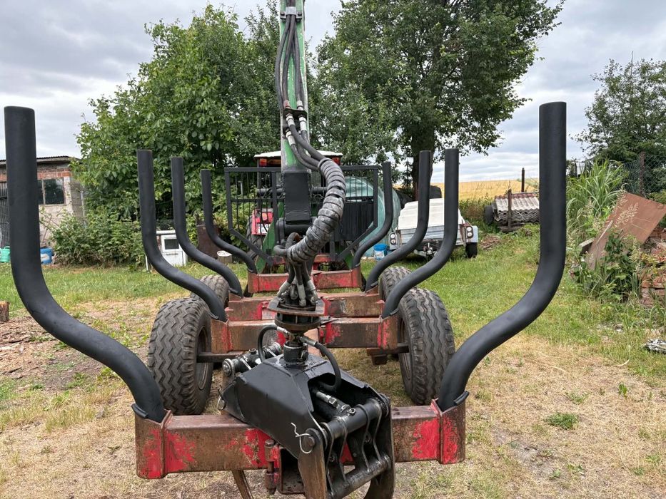 Przyczepa leśna z HDS 7.5 ton
