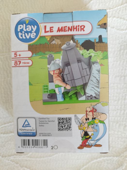 Caixa de brinquedos estilo Lego.  da história em quadrinhos Asterix e