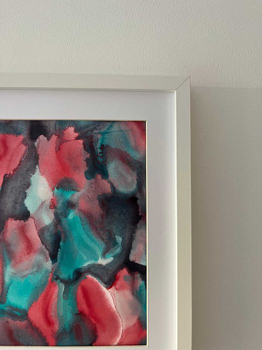 Pintura abstrata em acrílico