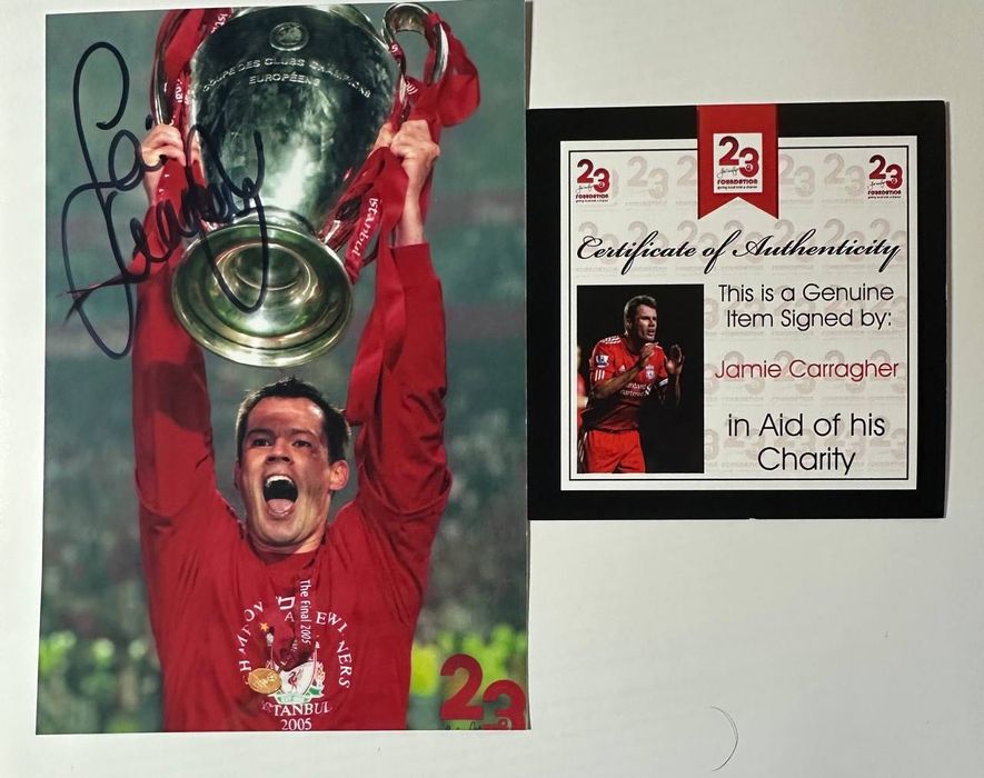 Автограф Джеймі Каррагер Jamie Carragher