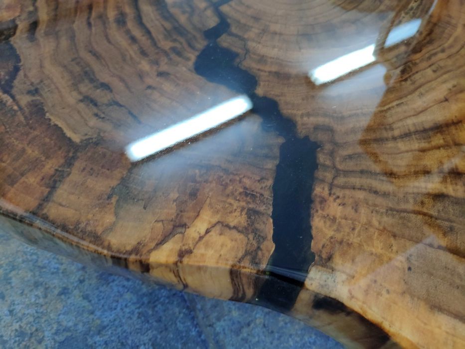 orzech włoski plastry live edge loft lampa stół